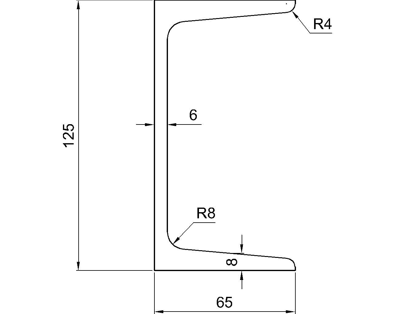 C-125x65x6x8