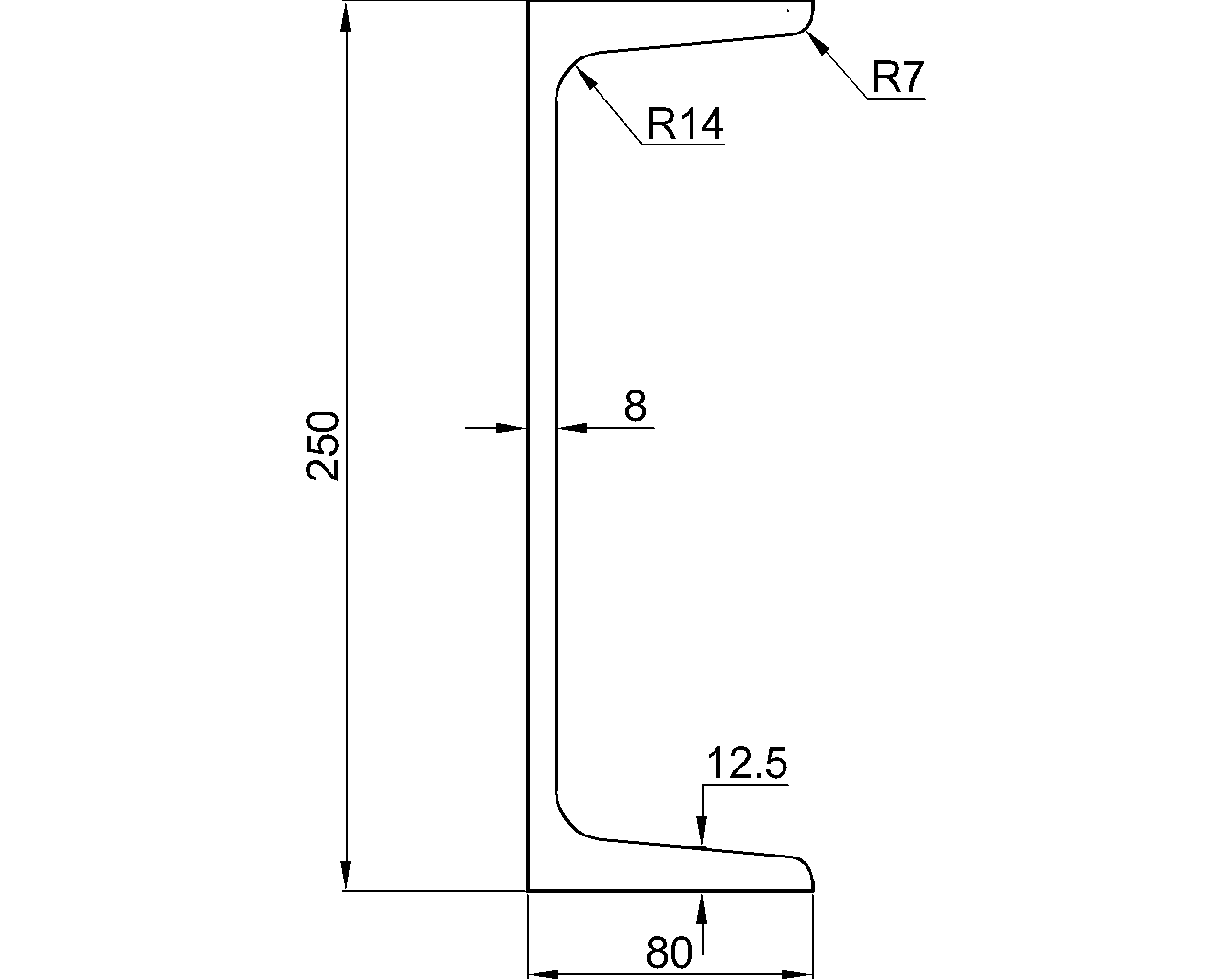 C-250x80x8x12.5