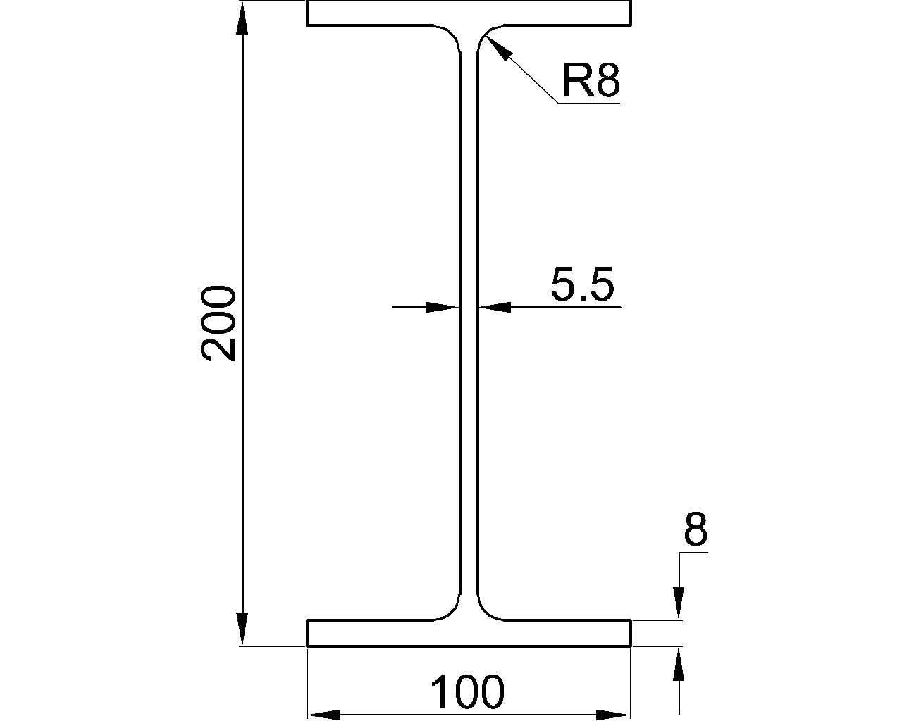 H-200x100x5.5×8