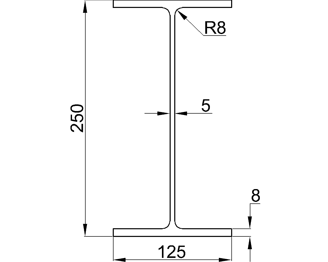 H-250x125x5x8