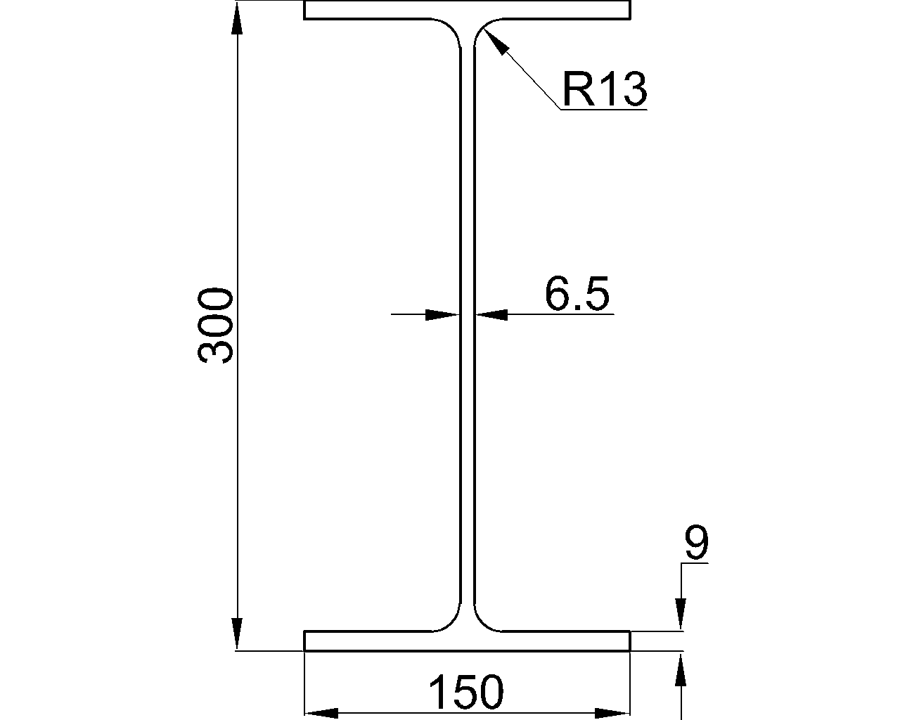 H-300x150x6.5×9