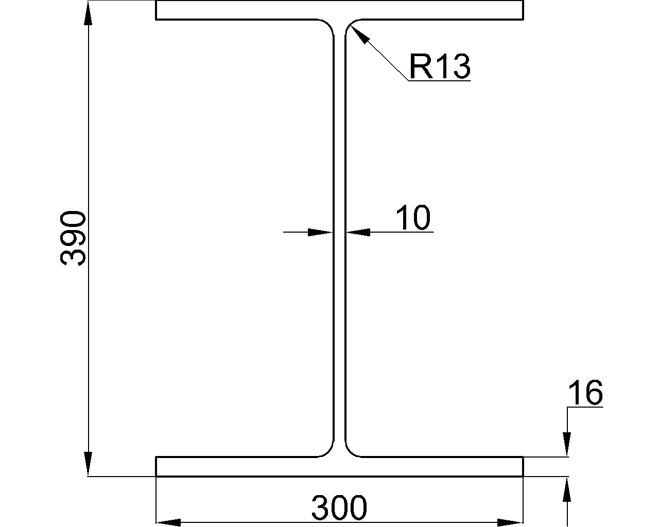 H-390x300x10x16