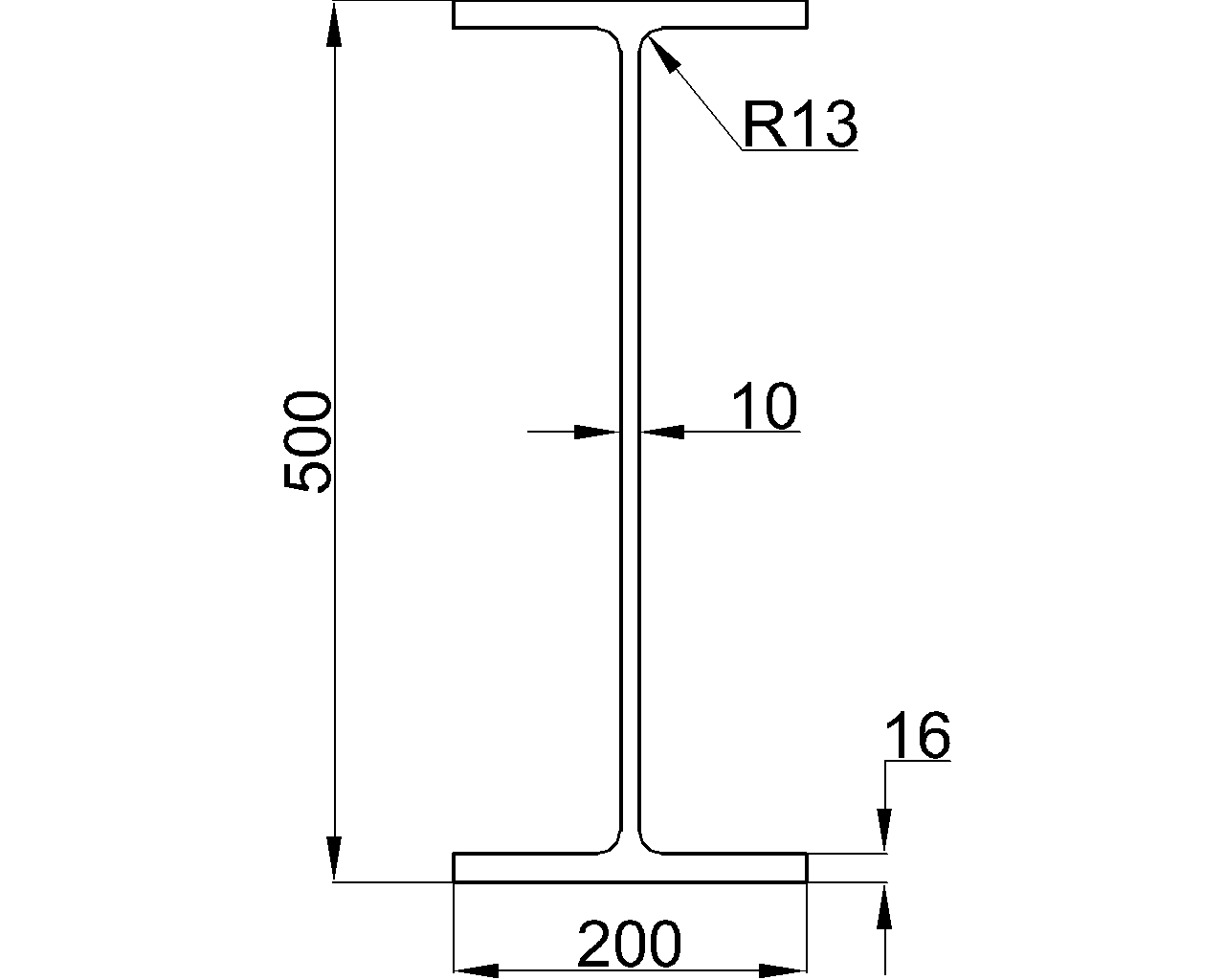 H-500x200x10x16