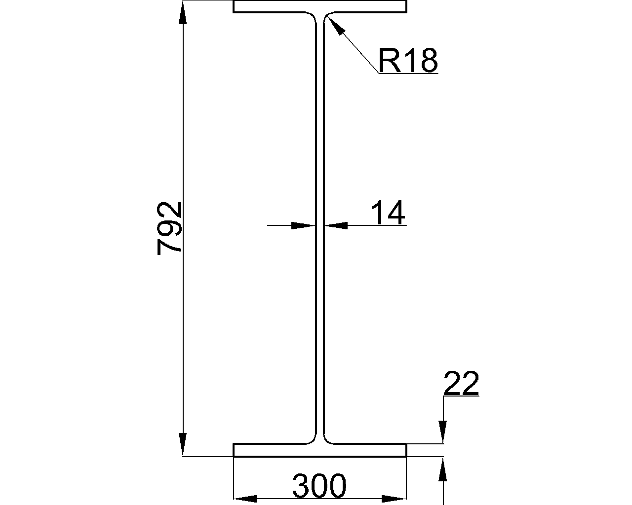 H-792x300x14x22