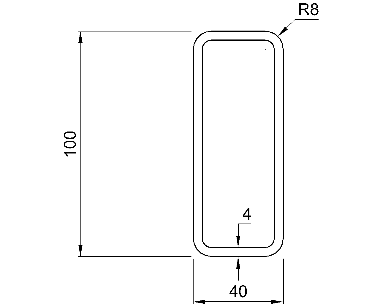 Hybox 355 RHS 100x40x4