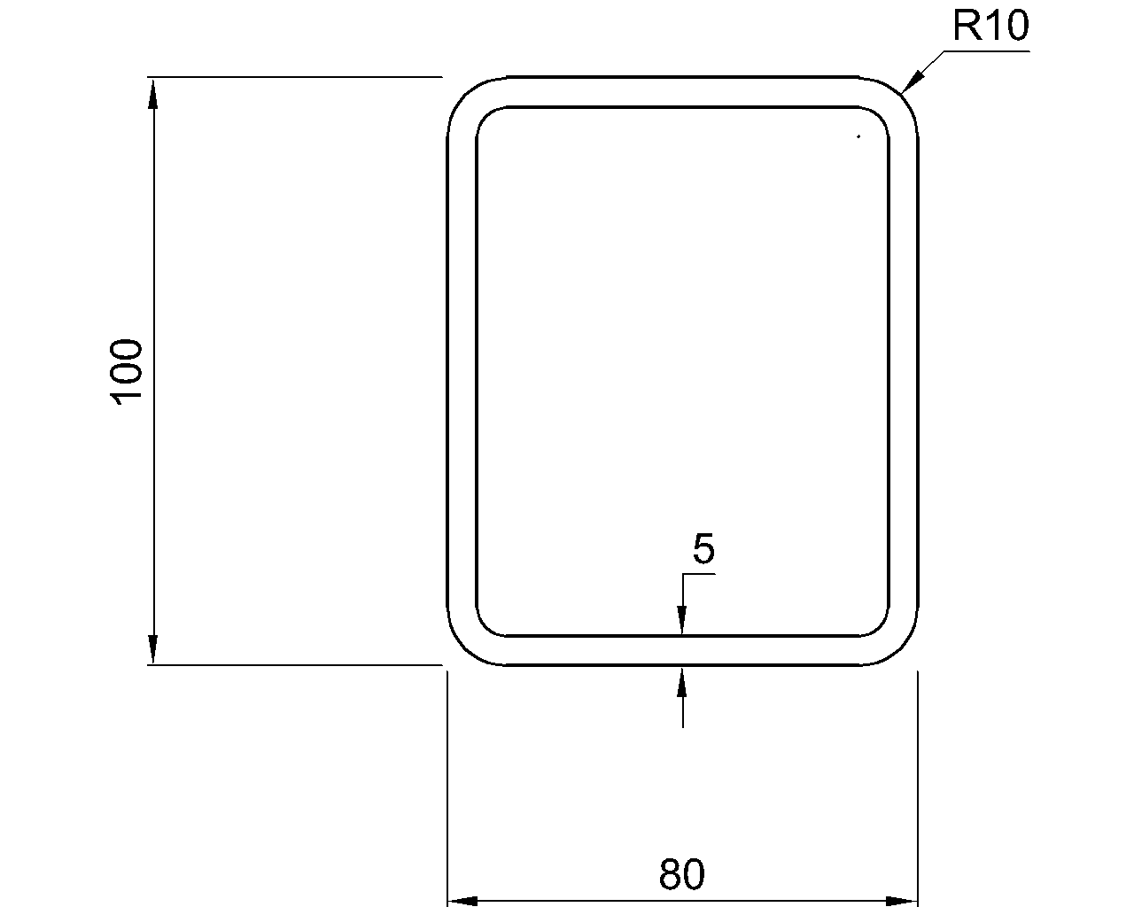 Hybox 355 RHS 100x80x5