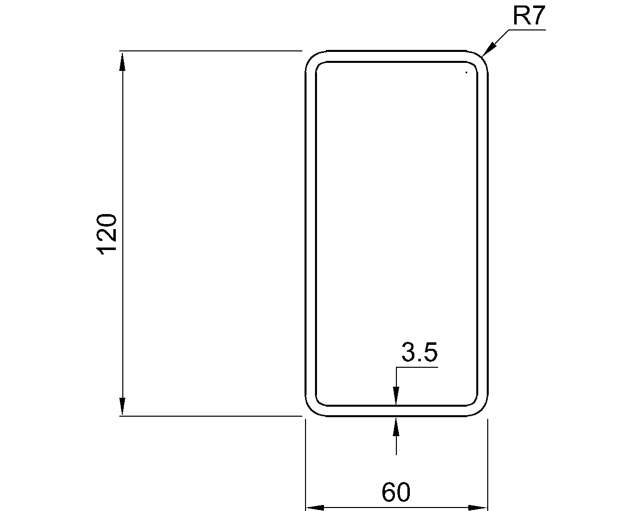Hybox 355 RHS 120x60x3.5