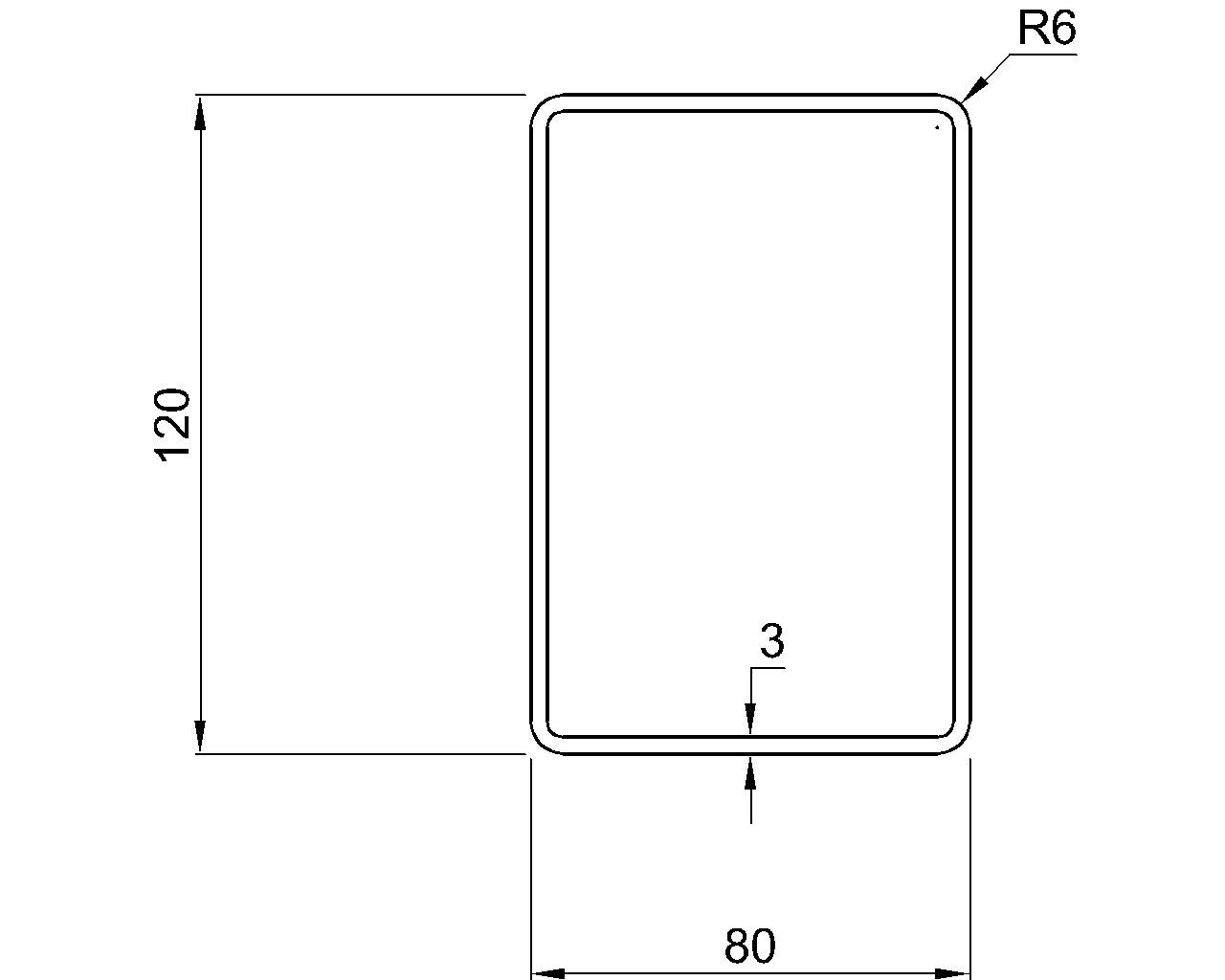 Hybox 355 RHS 120x80x3