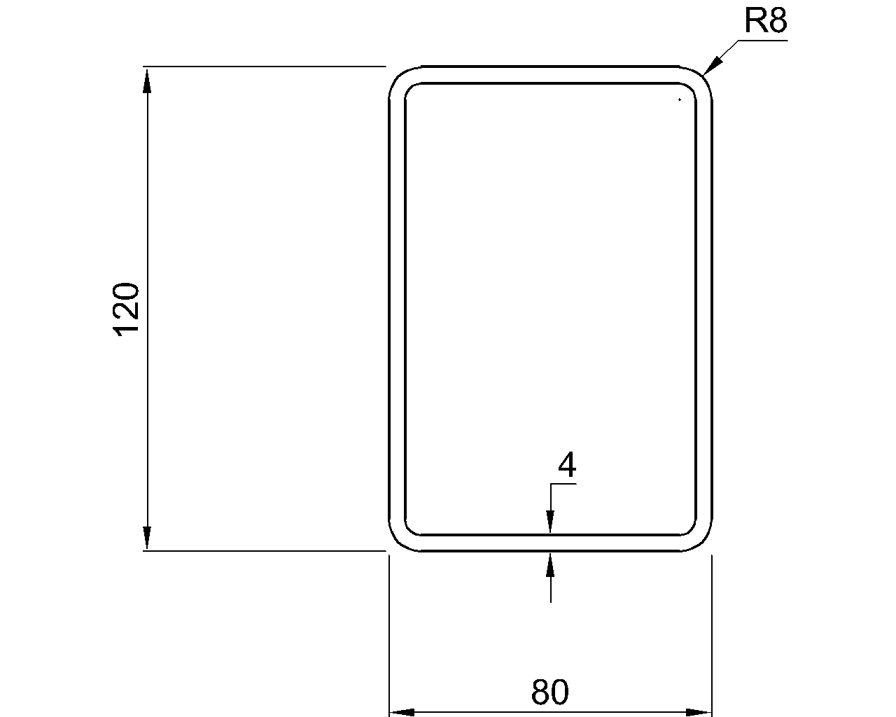 Hybox 355 RHS 120x80x4