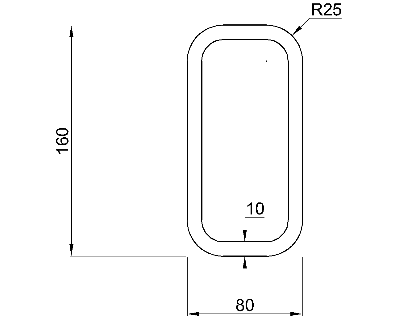Hybox 355 RHS 160x80x10