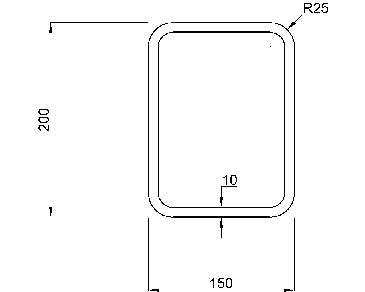 Hybox 355 RHS 200x150x10