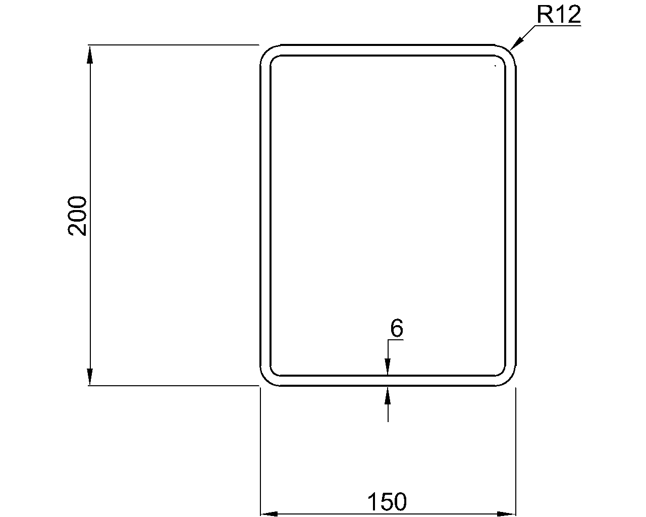 Hybox 355 RHS 200x150x6
