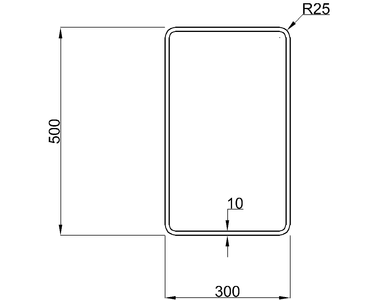 Hybox 355 RHS 500x300x10