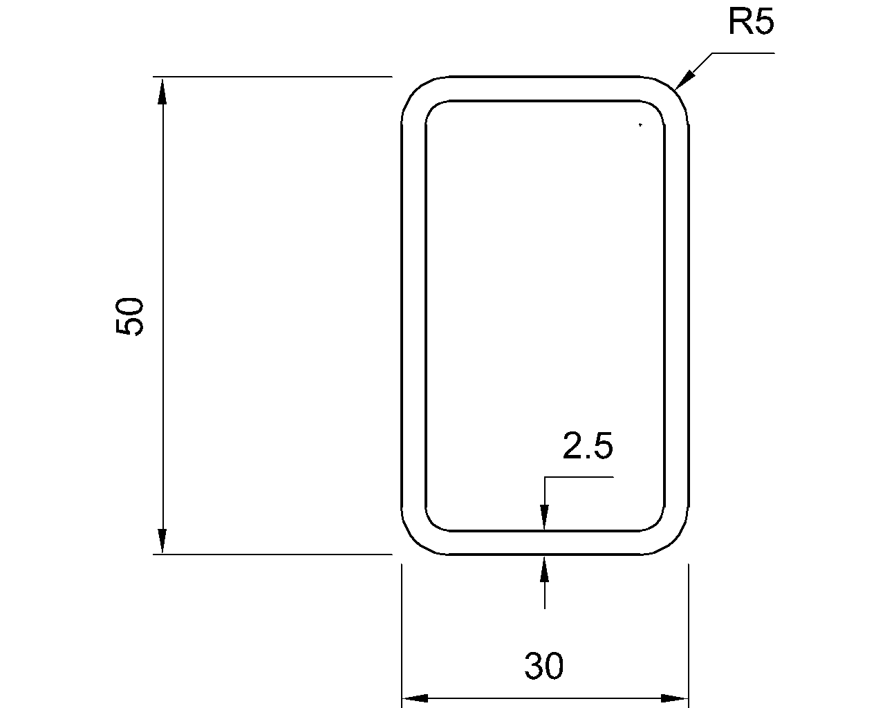 Hybox 355 RHS 50x30x2.5