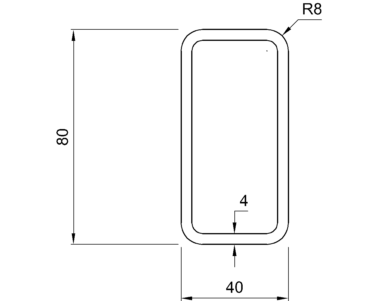 Hybox 355 RHS 80x40x4