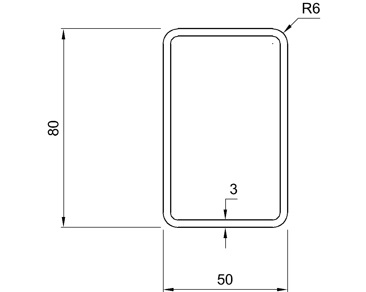 Hybox 355 RHS 80x50x3