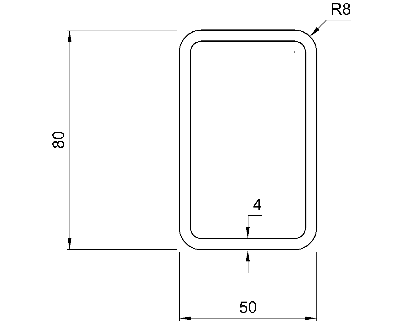 Hybox 355 RHS 80x50x4