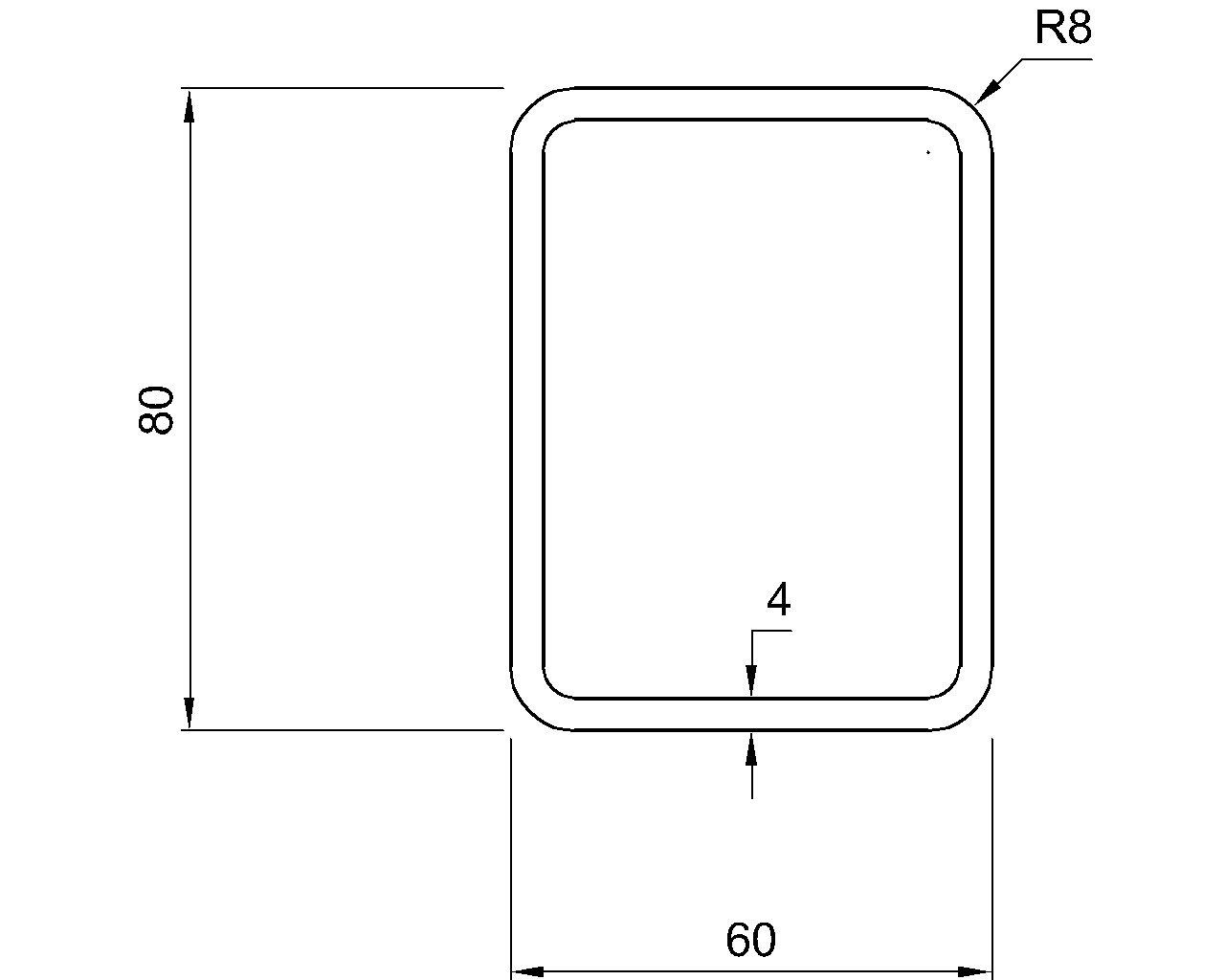 Hybox 355 RHS 80x60x4