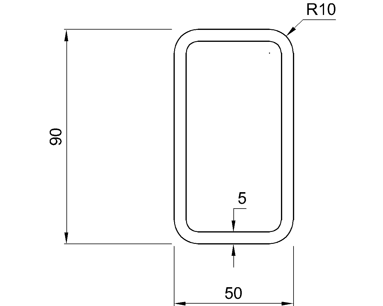 Hybox 355 RHS 90x50x5