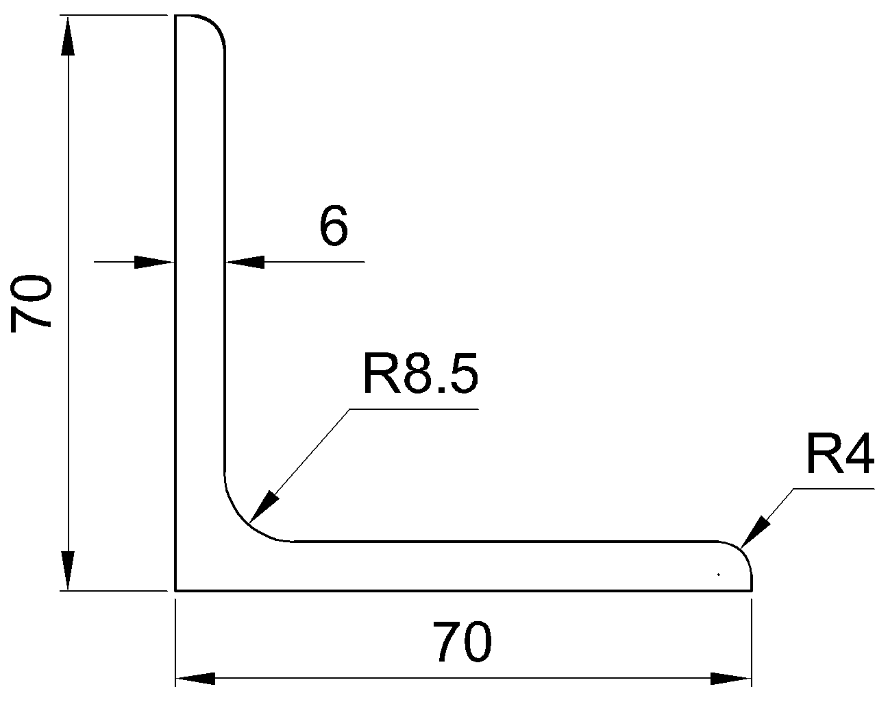 L-70x70x6
