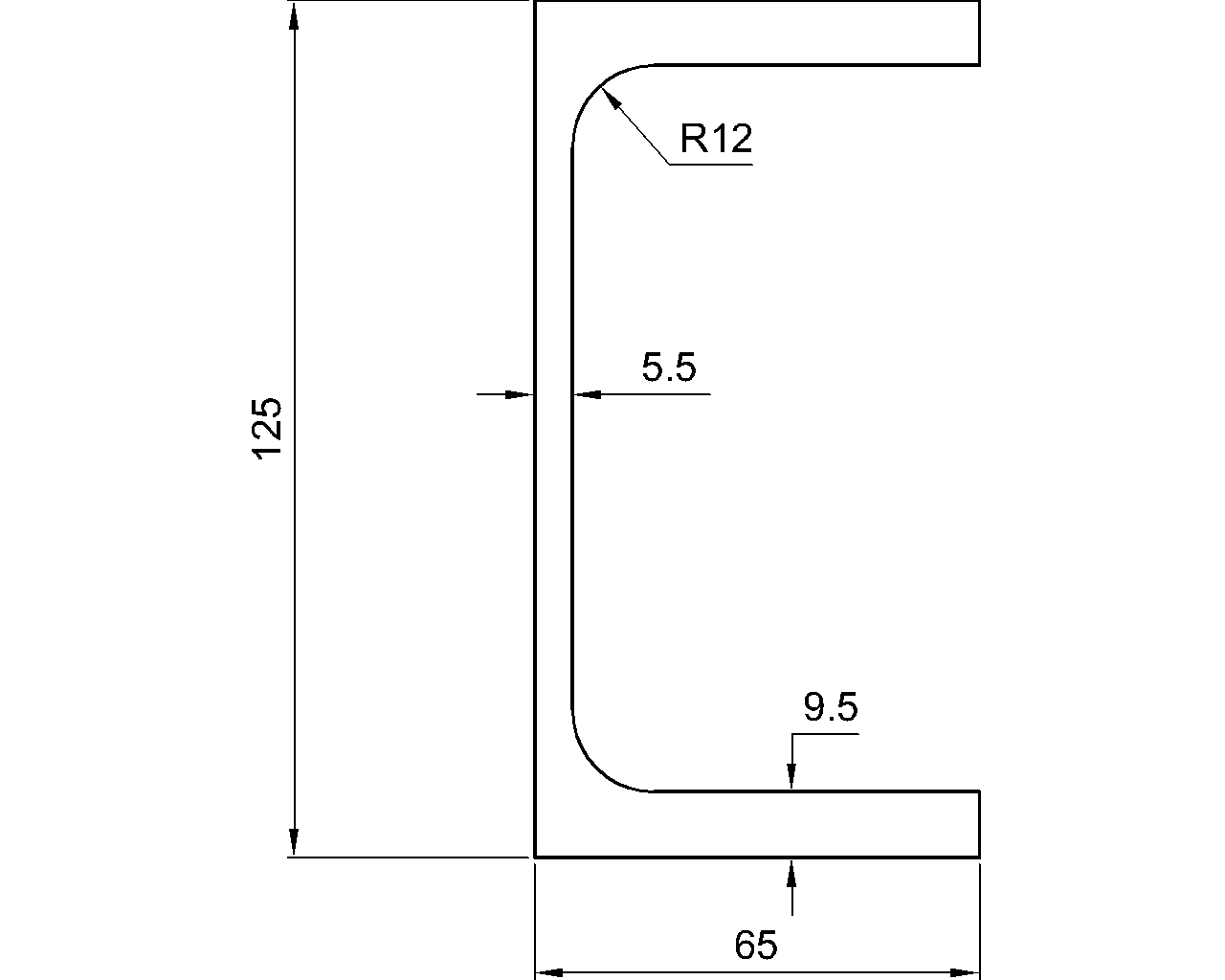 PFC 125x65x15