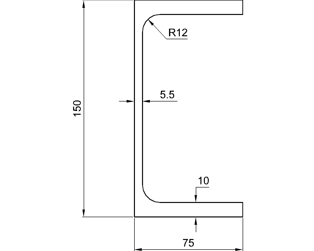 PFC 150x75x18