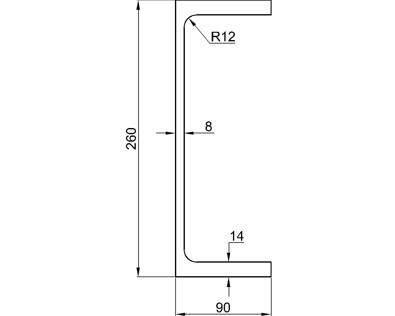 PFC 260x90x35