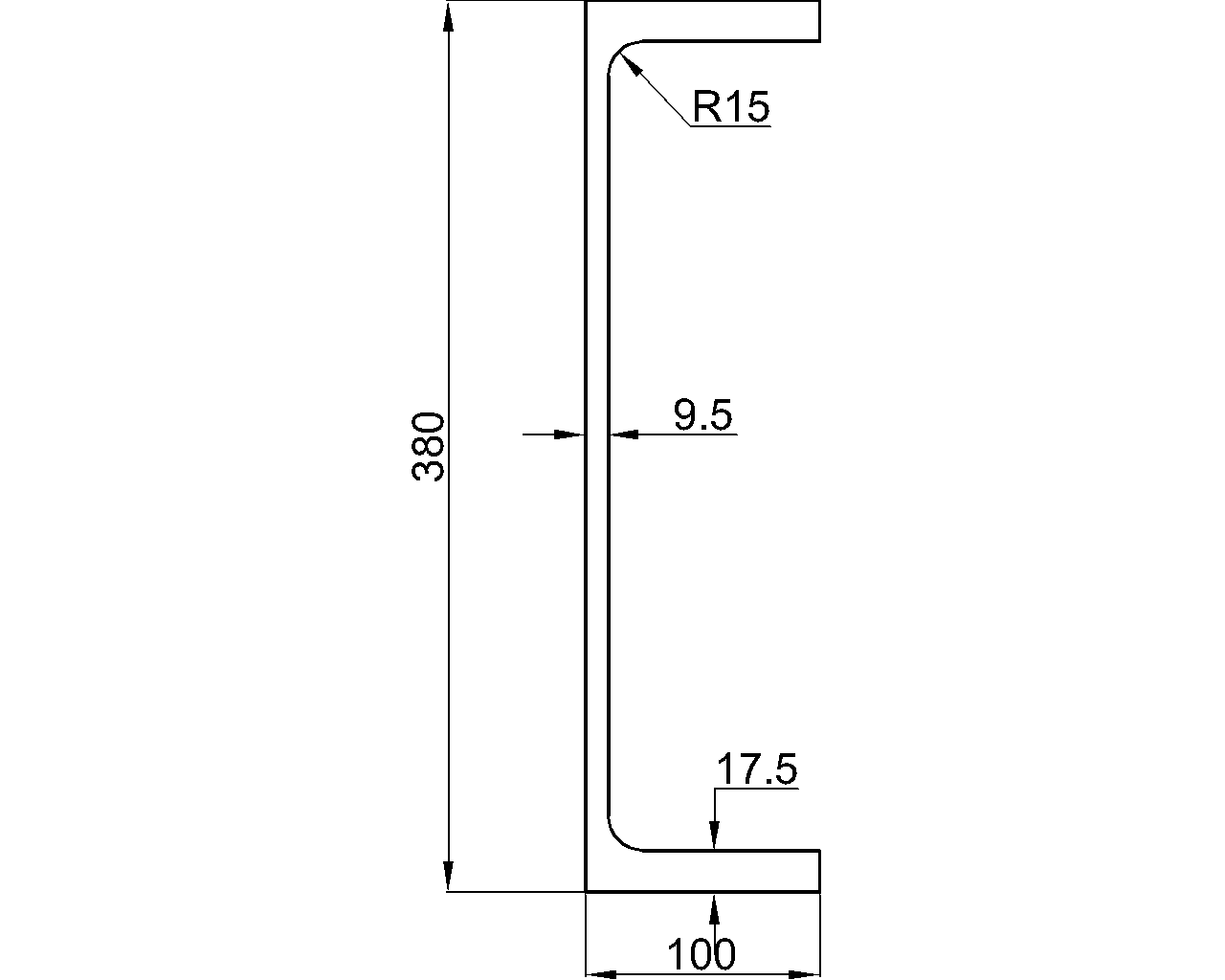 PFC 380x100x54