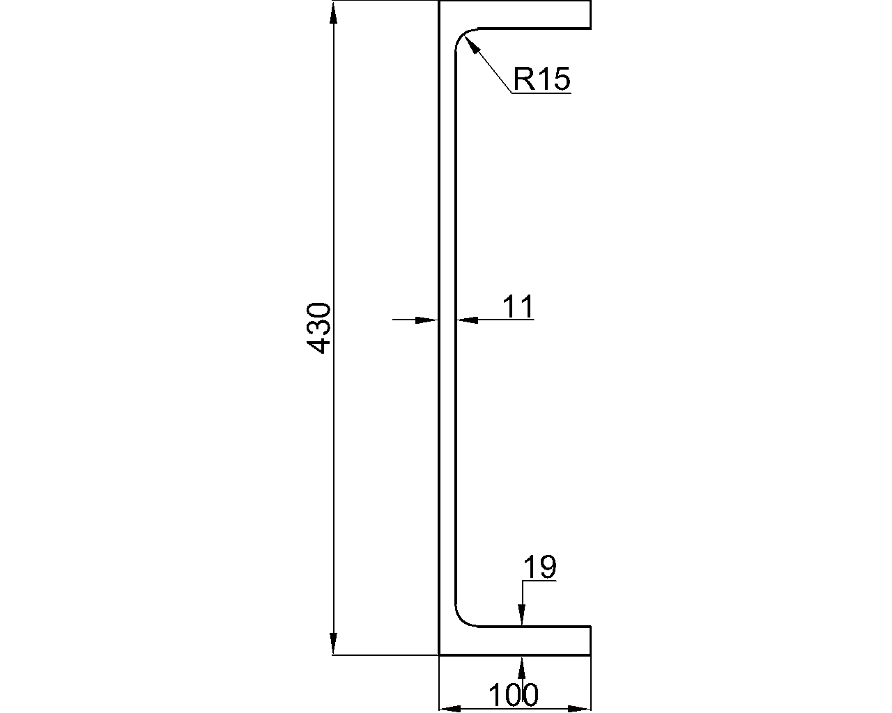 PFC 430x100x64
