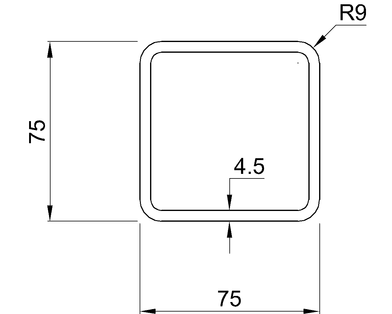 SHS-75x75x4.5