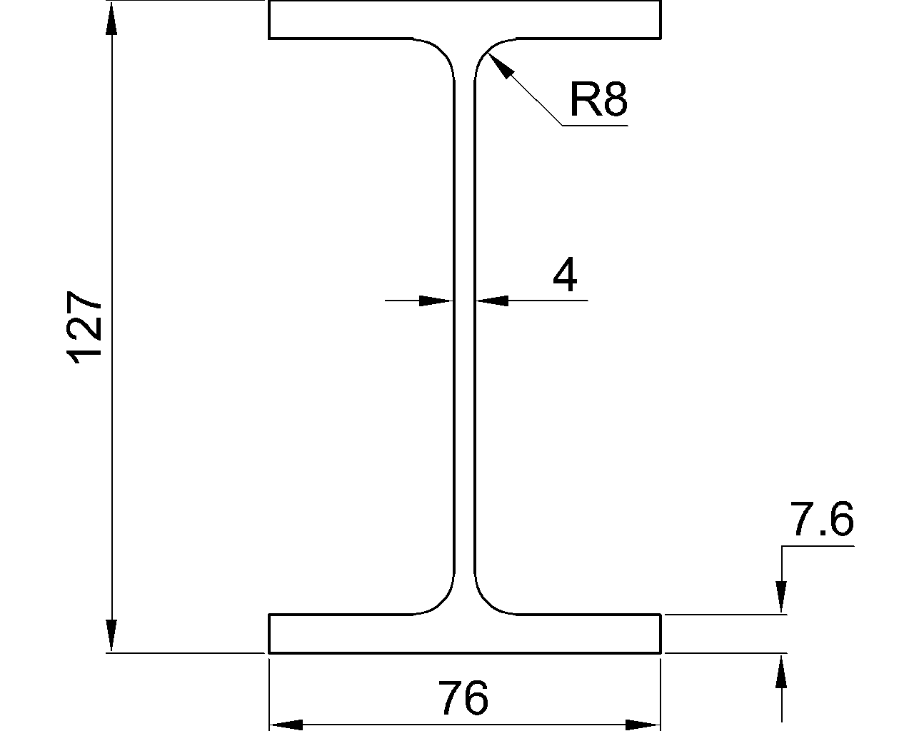 UB 127x76x13