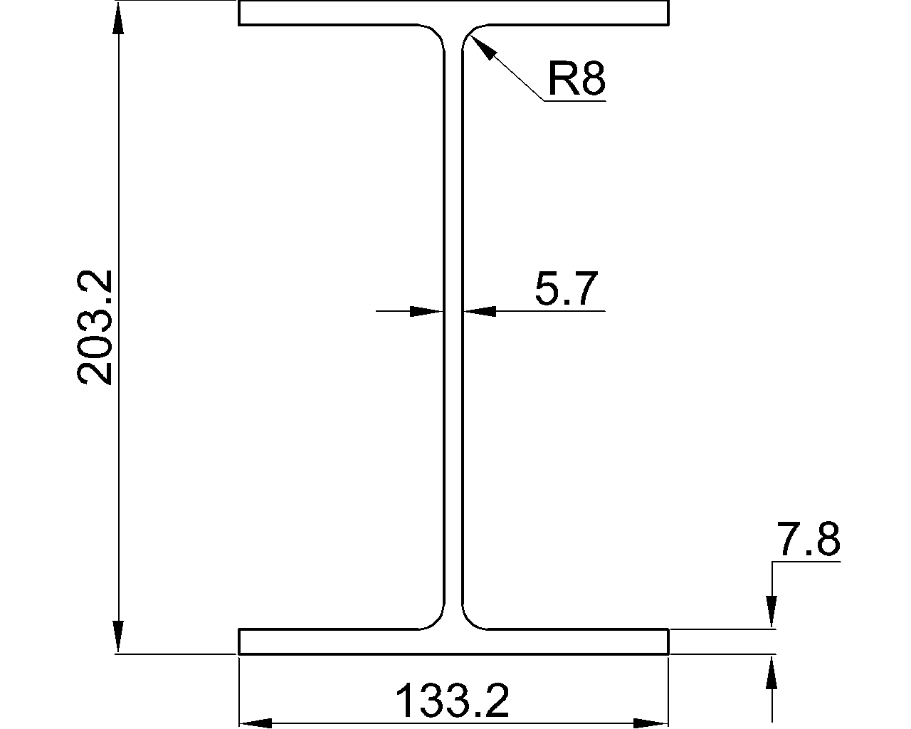 UB 203x133x25