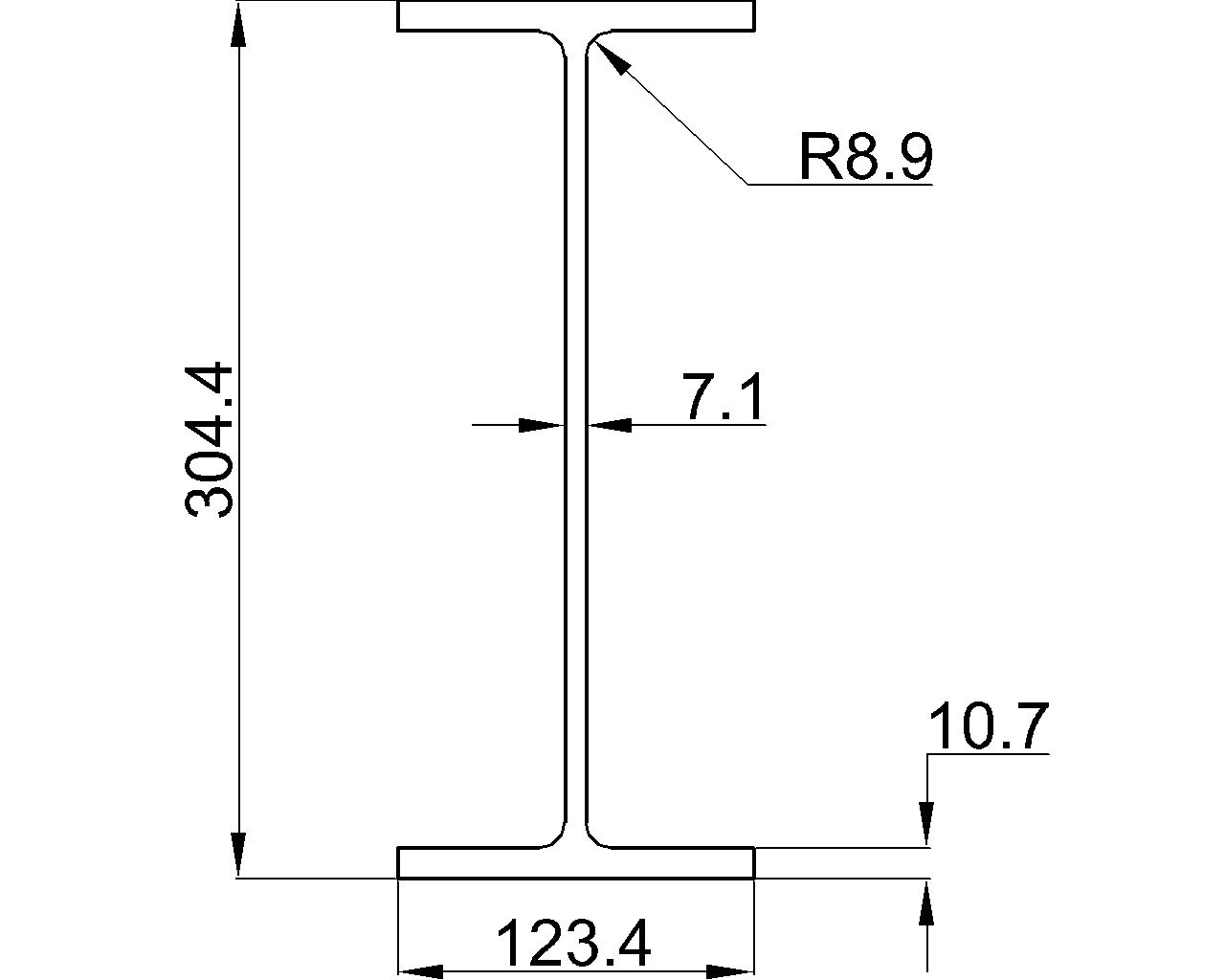 UB 305x127x37