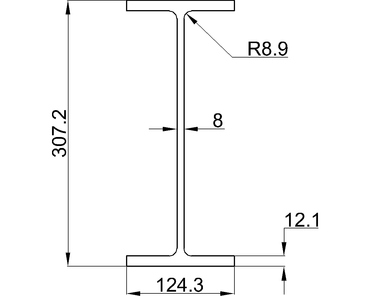 UB 305x127x42