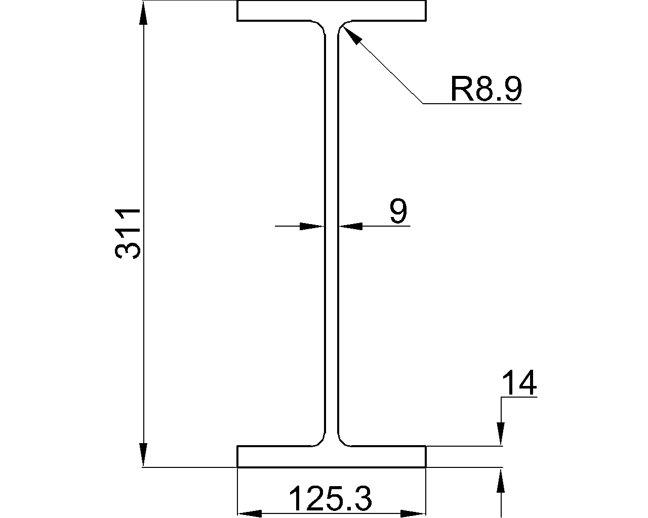 UB 305x127x48