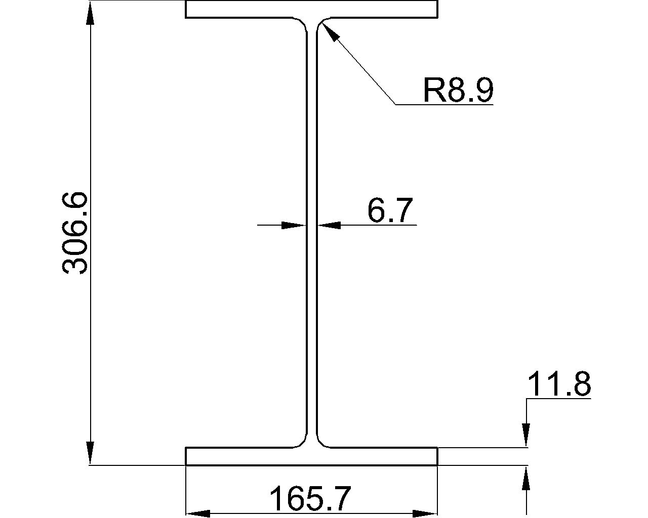 UB 305x165x46