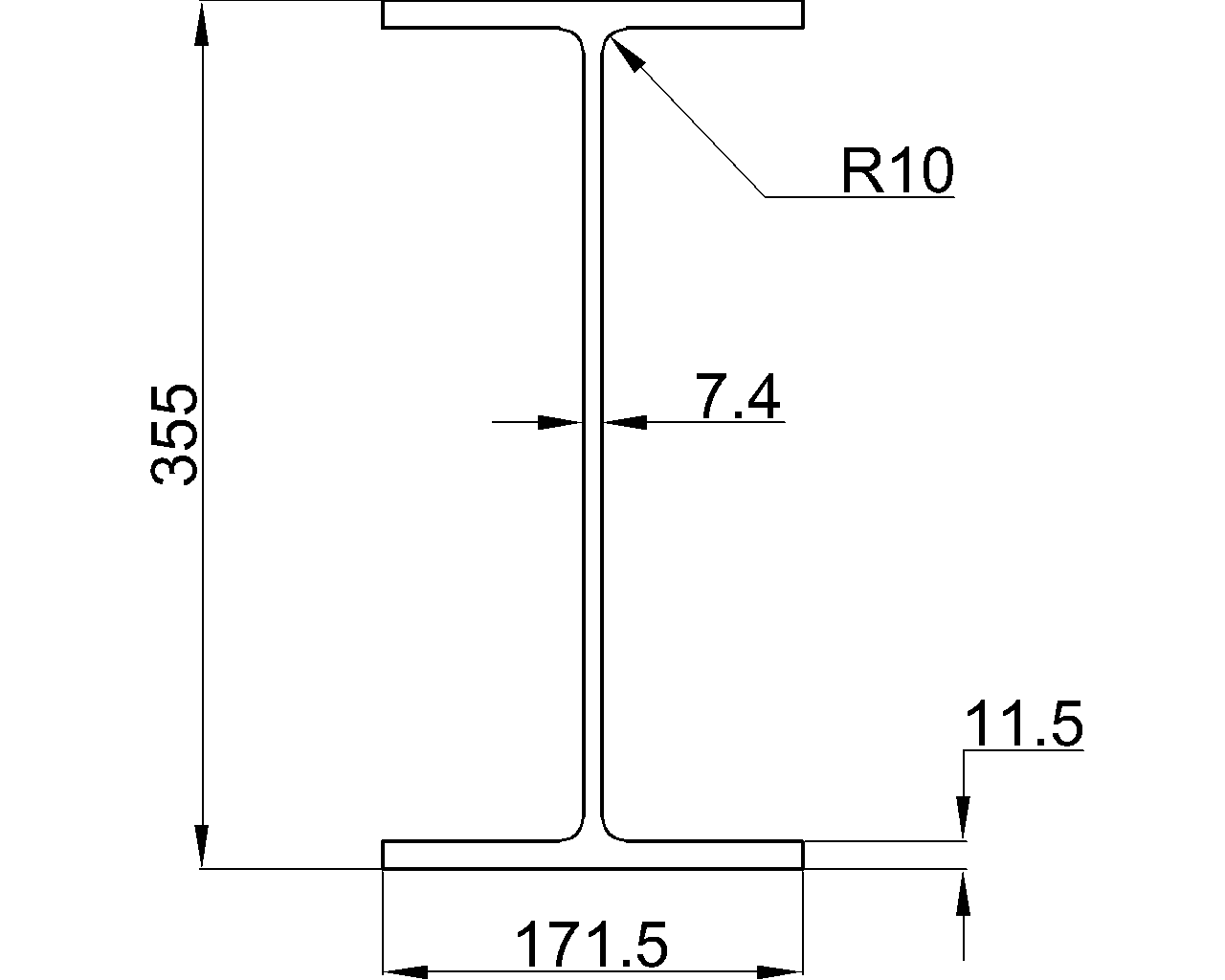 UB 356x171x51 Your Steel Standards CAD File Hub