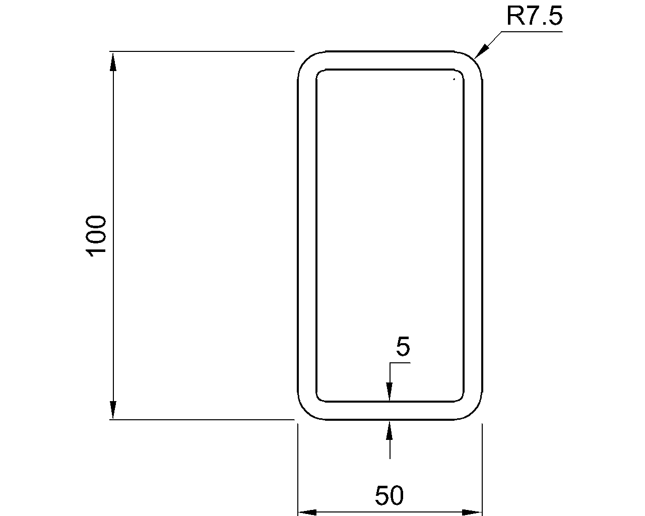 Celsius 355 RHS 100x50x5