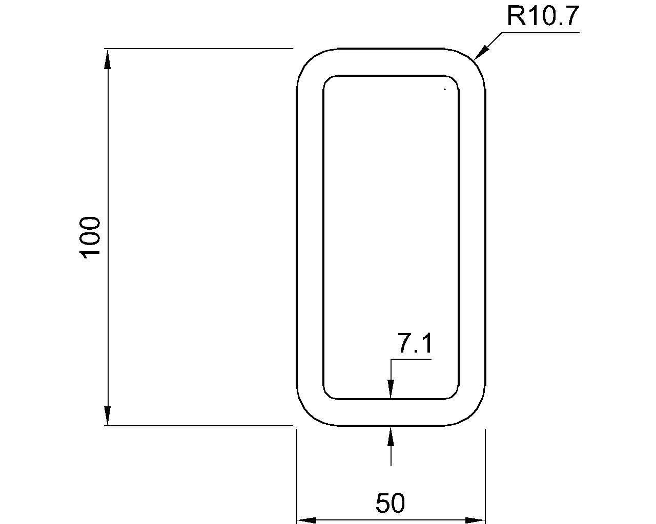 Celsius 355 RHS 100x50x7.1
