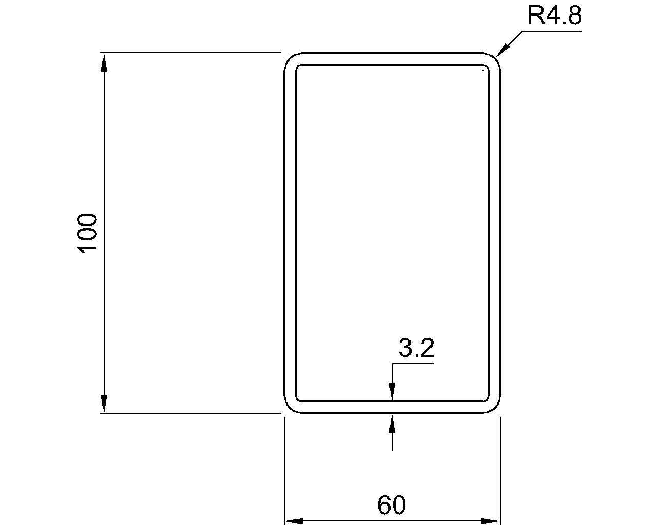 Celsius 355 RHS 100x60x3.2