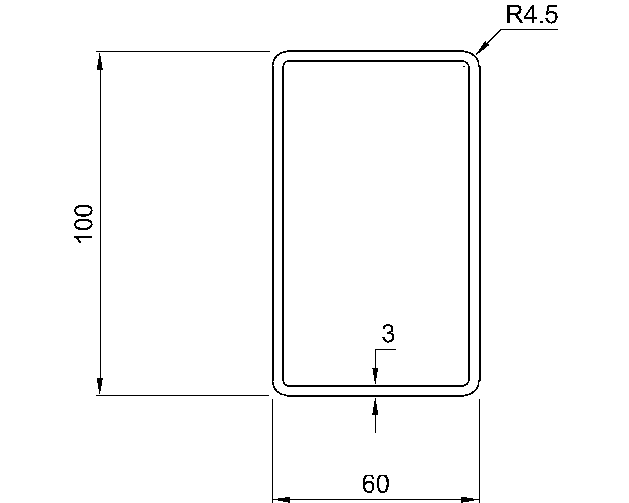 Celsius 355 RHS 100x60x3
