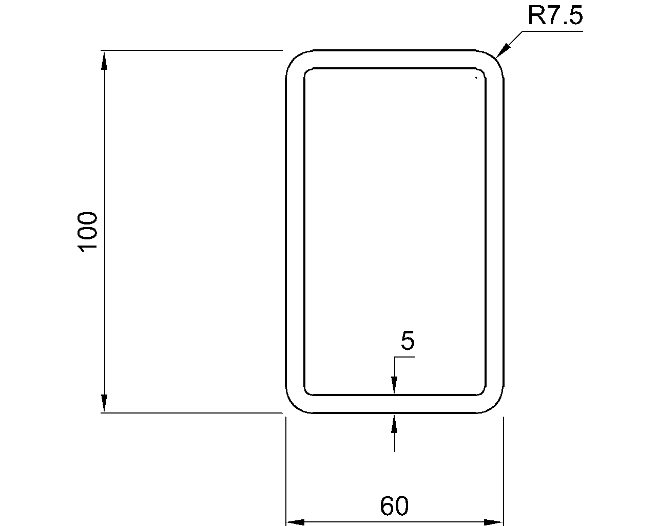 Celsius 355 RHS 100x60x5
