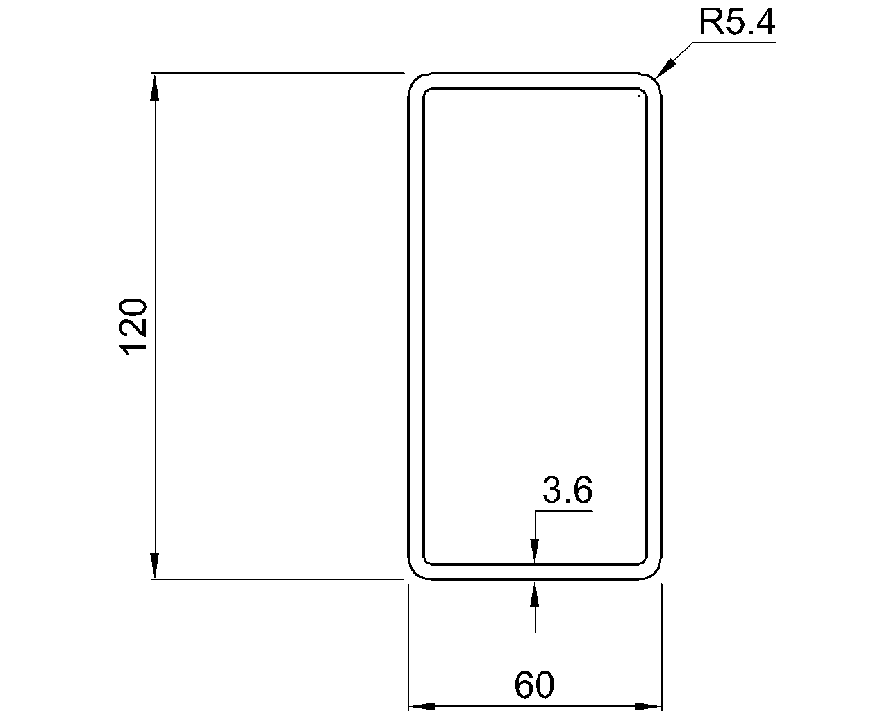 Celsius 355 RHS 120x60x3.6