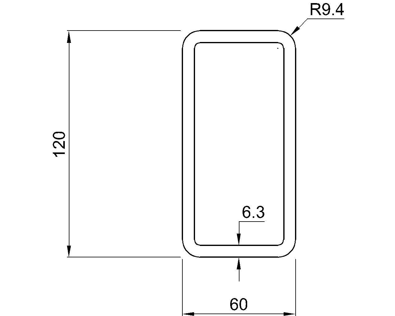 Celsius 355 RHS 120x60x6.3