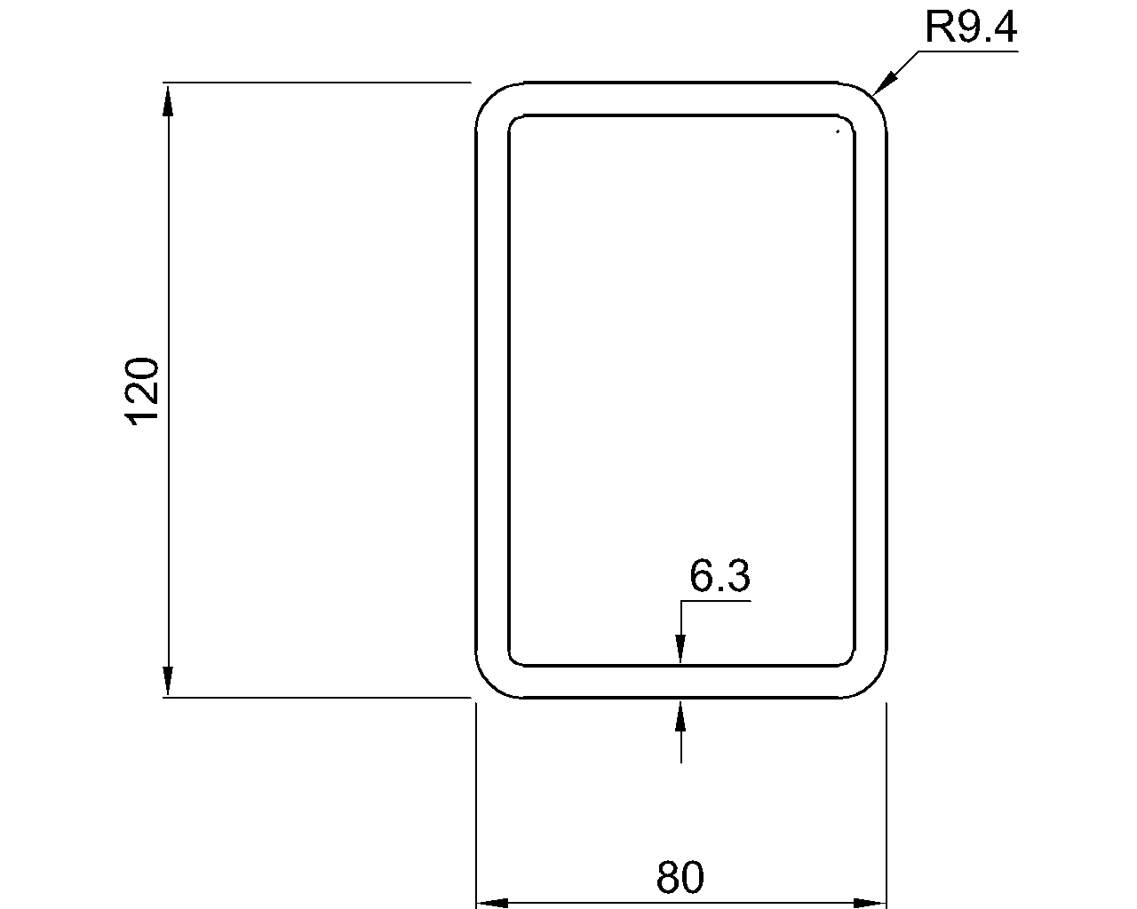 Celsius 355 RHS 120x80x6.3