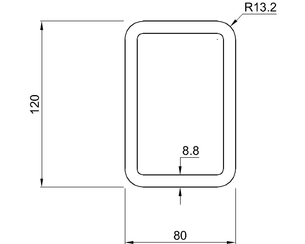 Celsius 355 RHS 120x80x8.8