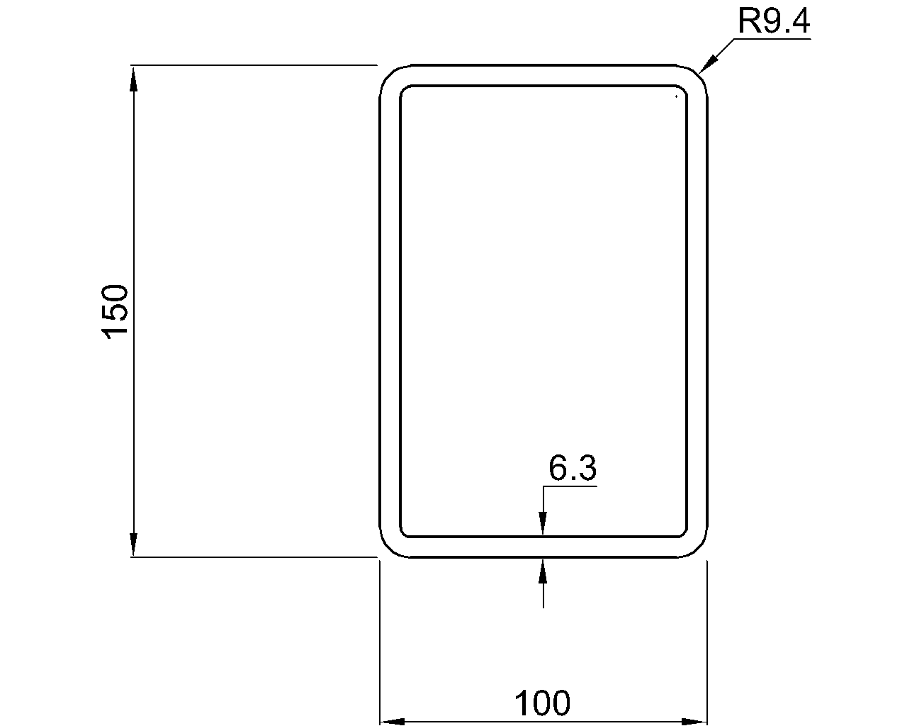 Celsius 355 RHS 150x100x6.3