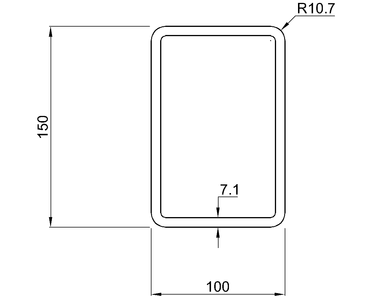 Celsius 355 RHS 150x100x7.1