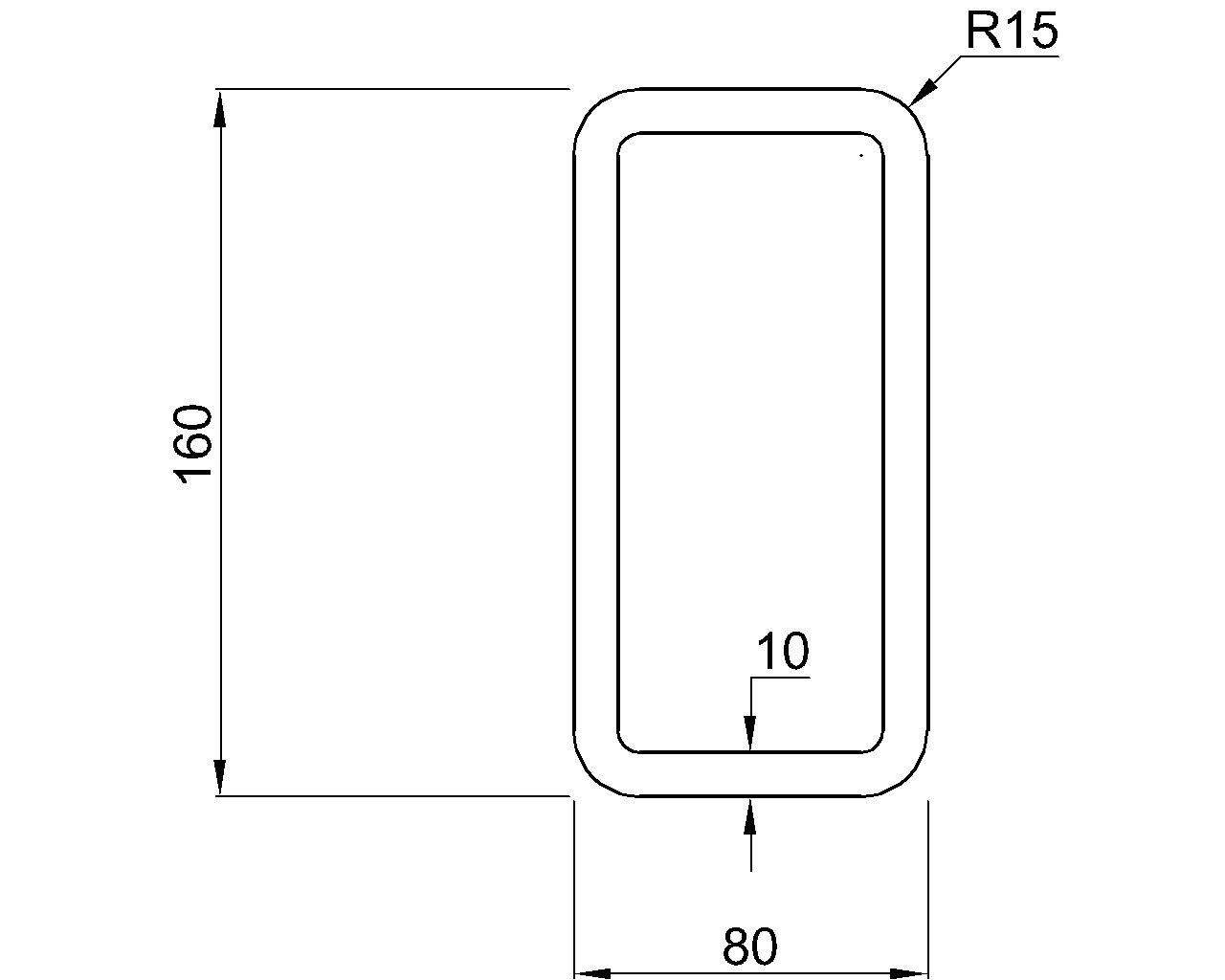 Celsius 355 RHS 160x80x10