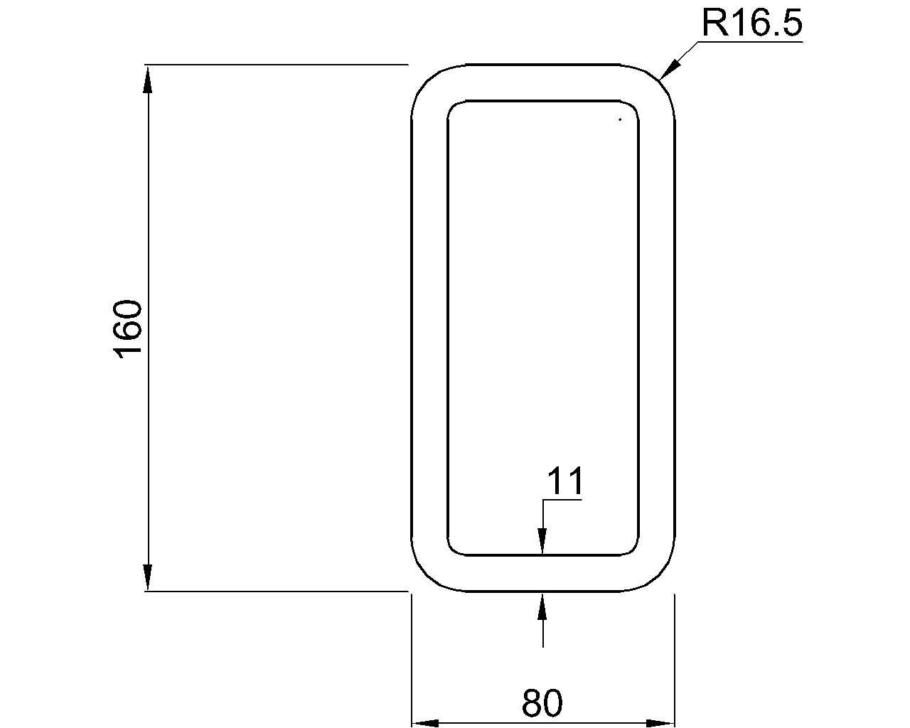 Celsius 355 RHS 160x80x11